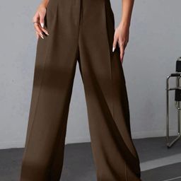 BROADSTAR Women Smart High-Rise Easy Wash Parallel Trouser-image-71