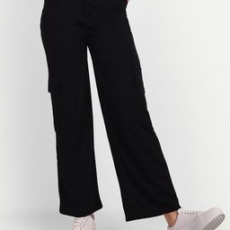 BROADSTAR Women Smart Straight Fit Cotton High-Rise Trousers-picture-1