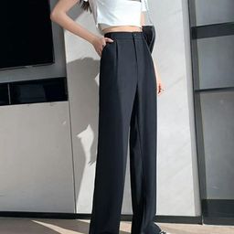 BROADSTAR Women Tailored Loose Fit High-Rise Stretchable Easy Wash Trousers-picture-42