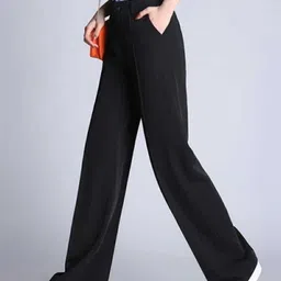 BROADSTAR Women Smart Straight Fit High-Rise Stretchable Easy Wash Parallel Trousers-picture-39