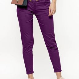 FLOREOS Women Comfort Skinny Fit Easy Wash Trousers-image-89
