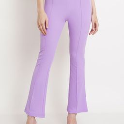 Popwings Women Relaxed Easy Wash Casual Bootcut Trousers-image-59