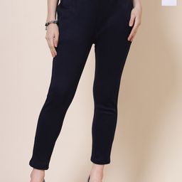 Clora Creation Women Pack Of 2 Smart Mid-Rise Easy Wash Woollen Trousers-image-91