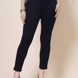 Clora Creation Women Pack of 2 Smart Fit Mid-Rise Easy Wash Woollen Cigarette Trousers-image-95