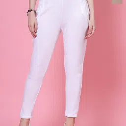 Clora Creation Women Pack Of 2 Woollen Smart Relaxed Fit Cigarette Trousers-image-8