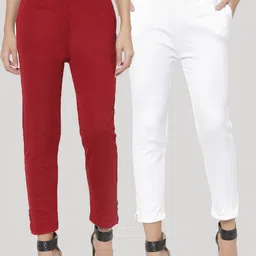 Clora Creation Women Pack of 2 Smart Easy Wash Trousers-image-92