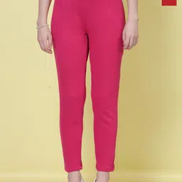 Clora Creation Women Pack Of 2 Smart Mid-Rise Easy Wash Woollen Trousers-image-58