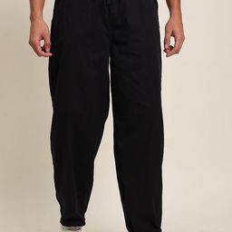 Bene Kleed Men Solid Mid Rise Baggy fit Slip on Trousers-image-61