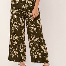 Moomaya Floral Printed Flared Palazzos-image-54