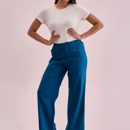 Go Colors Women Relaxed Loose Fit Trousers-image-60