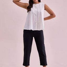 Go Colors Women Solid Mid Rise Relaxed Fit Trousers-image-16
