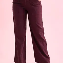 Go Colors Women Relaxed Loose Fit Trousers-image-51