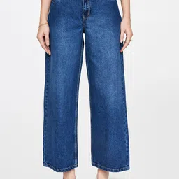 AND Women Mid-Rise Wide Leg Cotton Jeans-9
