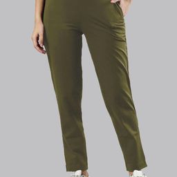 Femmora Women Solid Mid Rise Loose Fit Regular Trousers-image-25