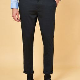 BYFORD by Pantaloons Men Checked Mid-Rise Formal Trousers-image-50