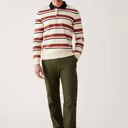 Marks & Spencer Men Mid-Rise Regular Fit Trousers-image-45