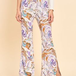 MAZIE Women Original Abstract Printed Bootcut Trousers-image-46