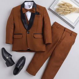 Jeetethnics Boys Self Design Single-Breasted Four-Piece Suit-picture-8