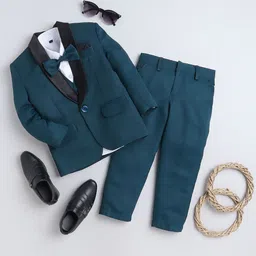 Jeetethnics Boys Single-Breasted Silk Cotton 5-Piece Party Suit-image-89
