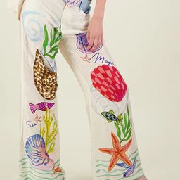 LULU & SKY Women Straight Fit Tropical Printed Parallel Trousers-18