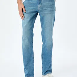 Koton Men Straight Fit Low-Rise Heavy Fade Jeans-image-68