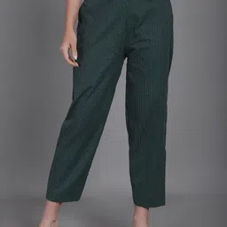 Aarsha Women Relaxed Straight Leg Trousers-49