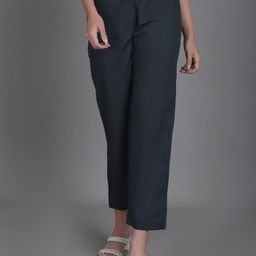 Aarsha Women Relaxed Straight Leg Trousers-image-41