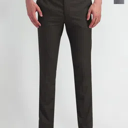 Arrow Men Pack Of 2 Textured Printed Classic Slim Fit Trousers-picture-14