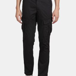 t-base Men Mid Rise Pure Cotton Cargos Trousers-image-35