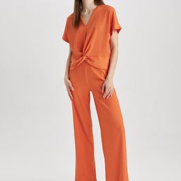 DeFacto Women Mid-Rise Plain Trousers-image-77