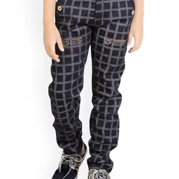 BAESD Boys Checked Slim Fit Cotton Trousers-image-18
