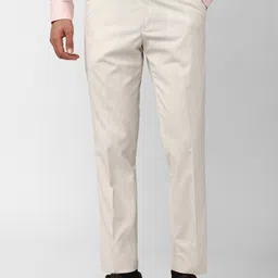 Peter England Men Textured Slim Fit Formal Trousers-picture-7