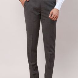 Park Avenue Men Textured Slim Fit Mid-Rise Formal Trousers-image-88