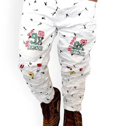 BAESD Boys Typography Printed Slim Fit Cotton Trousers-image-38