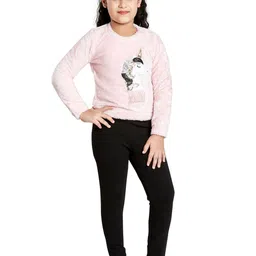 Peppermint Girls Embellished T-shirt With Leggings-image-52
