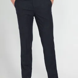 Arrow Men Checked Mid-Rise Patterned Dobby Formal Trousers-image-22