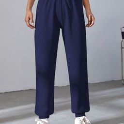 KATECLO Women Relaxed High-Rise Joggers Trousers-image-61