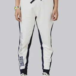 UNDER FOURTEEN ONLY Boys Colourblocked Mid Rise Cotton Joggers-image-64