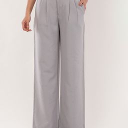 HIGH BUY Women Relaxed Loose Fit High-Rise Pleated Trousers-image-85