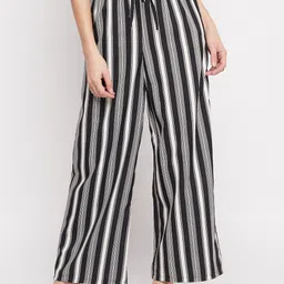 NABIA Women Striped Relaxed High-Rise Trousers-picture-45