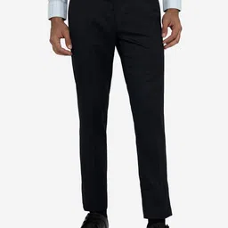 METAL Men Mid-Rise Slim Fit Formal Trousers-image-69