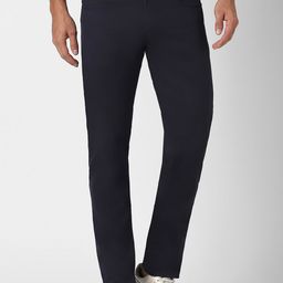 Peter England Casuals Men Mid Top Super Slim Fit  Plain Regular Trousers-image-61