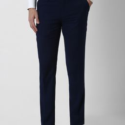 Peter England Elite Men Slim Fit Mid-Rise Formal Trouser-image-70
