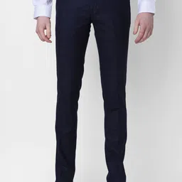 J Hampstead Men Mid-Rise Slim Fit Formal Trousers-image-58