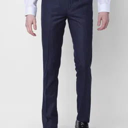 J Hampstead Men Mid-Rise Slim Fit Formal Trousers-image-46