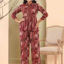 Haute and Humble Ethnic Motifs Printed Top & Trousers-picture-18