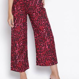 DRAAX Fashions Women Animal Printed Flared Parallel Trousers-image-84