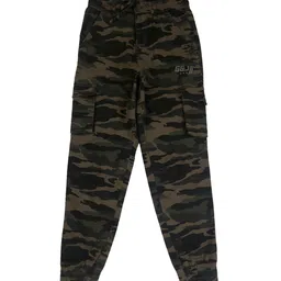 Gini and Jony Boys Cotton Camouflage Printed Cargos Trousers-image-71