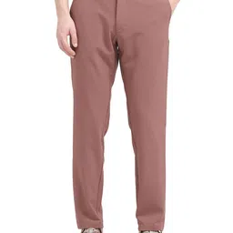 RARE RABBIT Men Tailored Regular Fit Mid-Rise Chinos Trousers-image-1