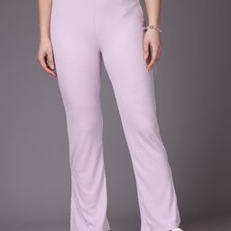 Freehand by The Indian Garage Co Women Mid-Rise Flared Regular Trousers-picture-27